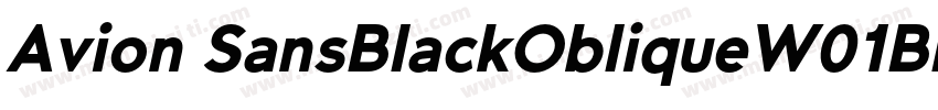 Avion SansBlackObliqueW01BlkObl字体转换